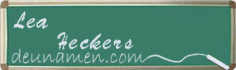 Lea Heckers Visitenkarte